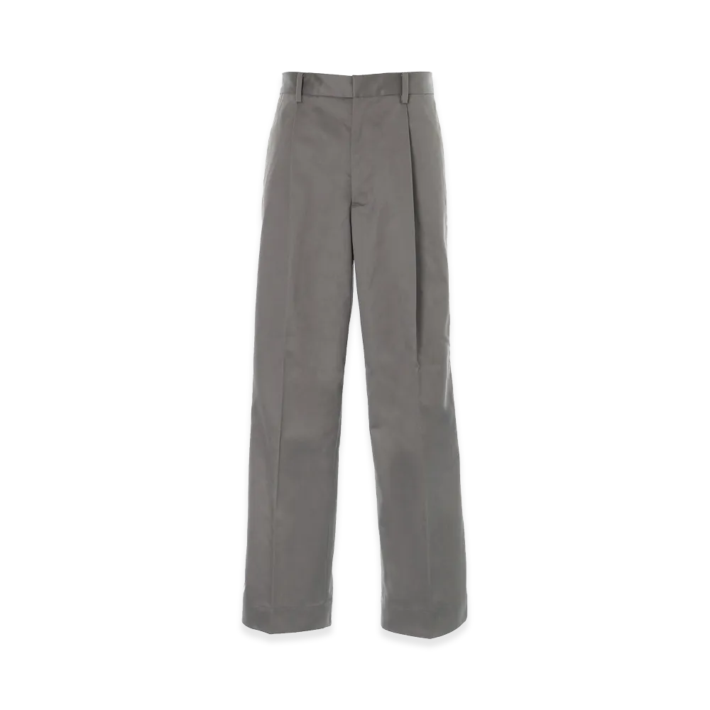 HYSTERIC GLAMOUR 1-Tuck Wide Chino Pants "Top Gray"
