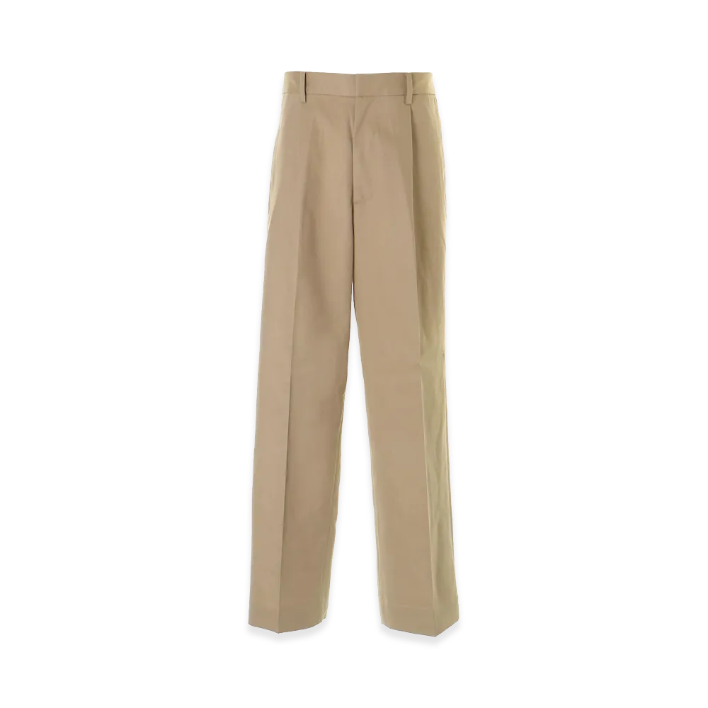 HYSTERIC GLAMOUR 1-Tuck Wide Chino Pants "Beige"