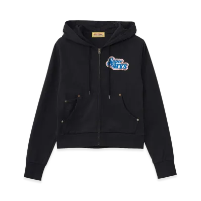 HYSTERIC GLAMOUR Women's Super HYS Cropped Hoodie "Black"