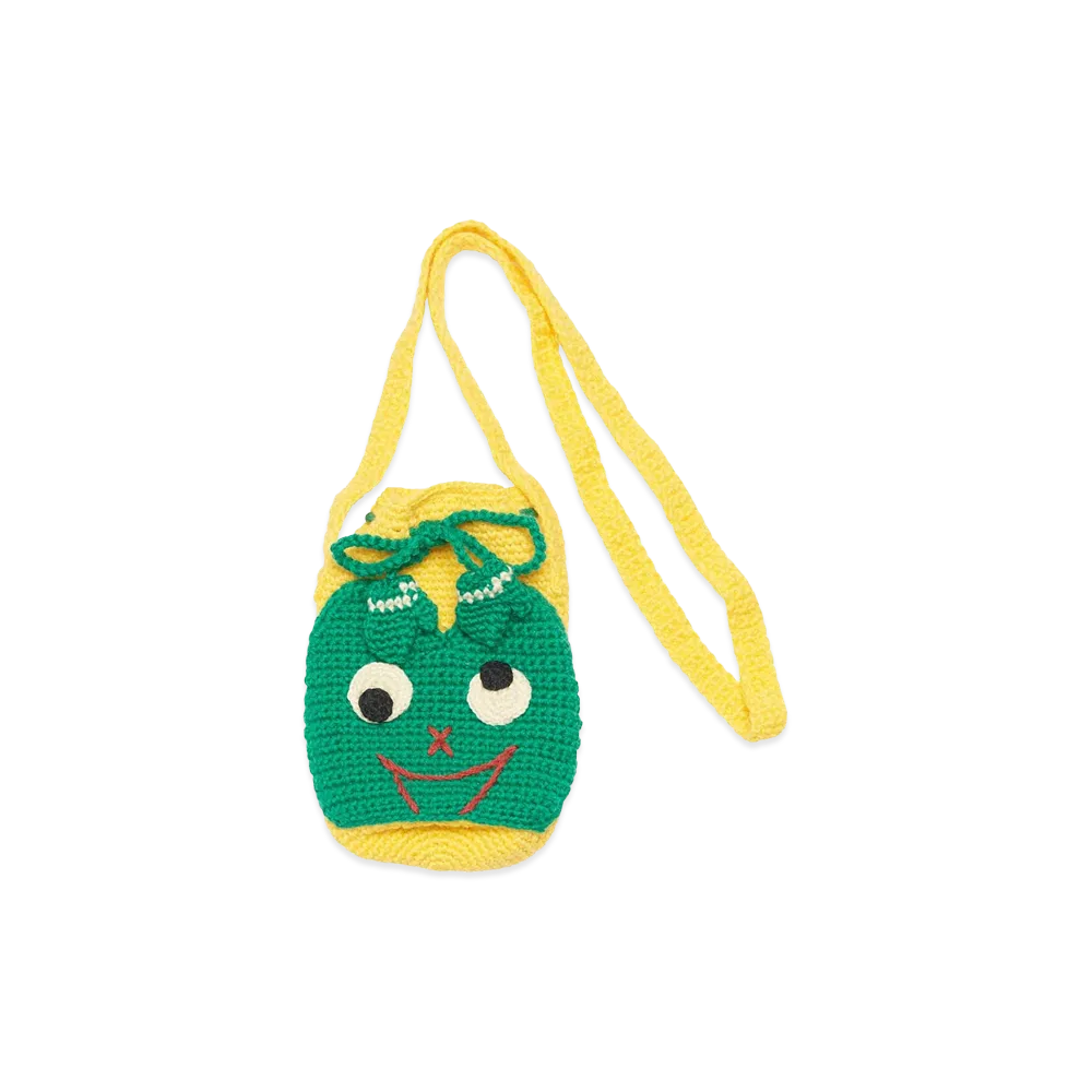 HYSTERIC GLAMOUR Women's Weirdo Frog Hand-Knit Sacoche "Yellow"