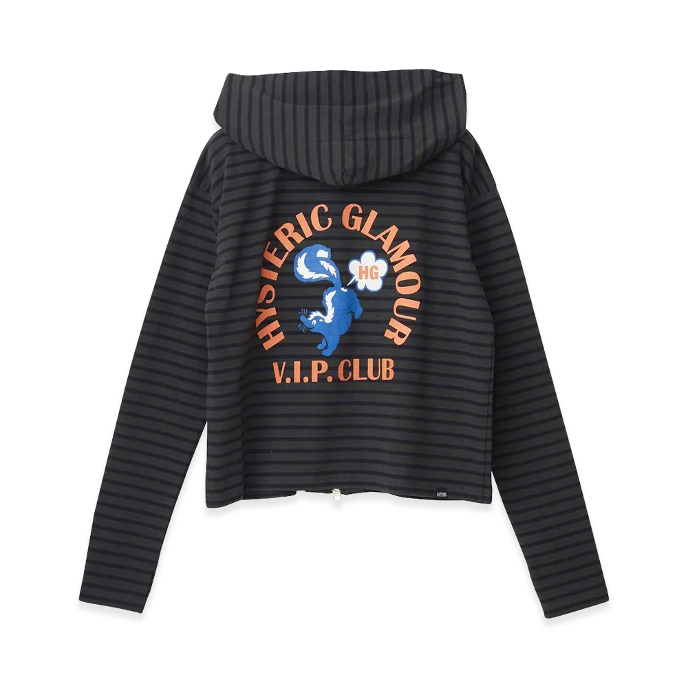 HYSTERIC GLAMOUR Women's Skunk Club Hoodie "Charcoal Gray"
