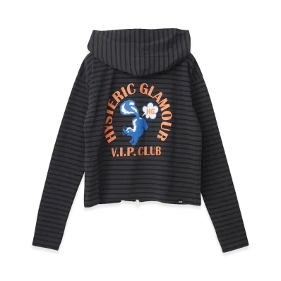 HYSTERIC GLAMOUR Women's Skunk Club Hoodie "Charcoal Gray"