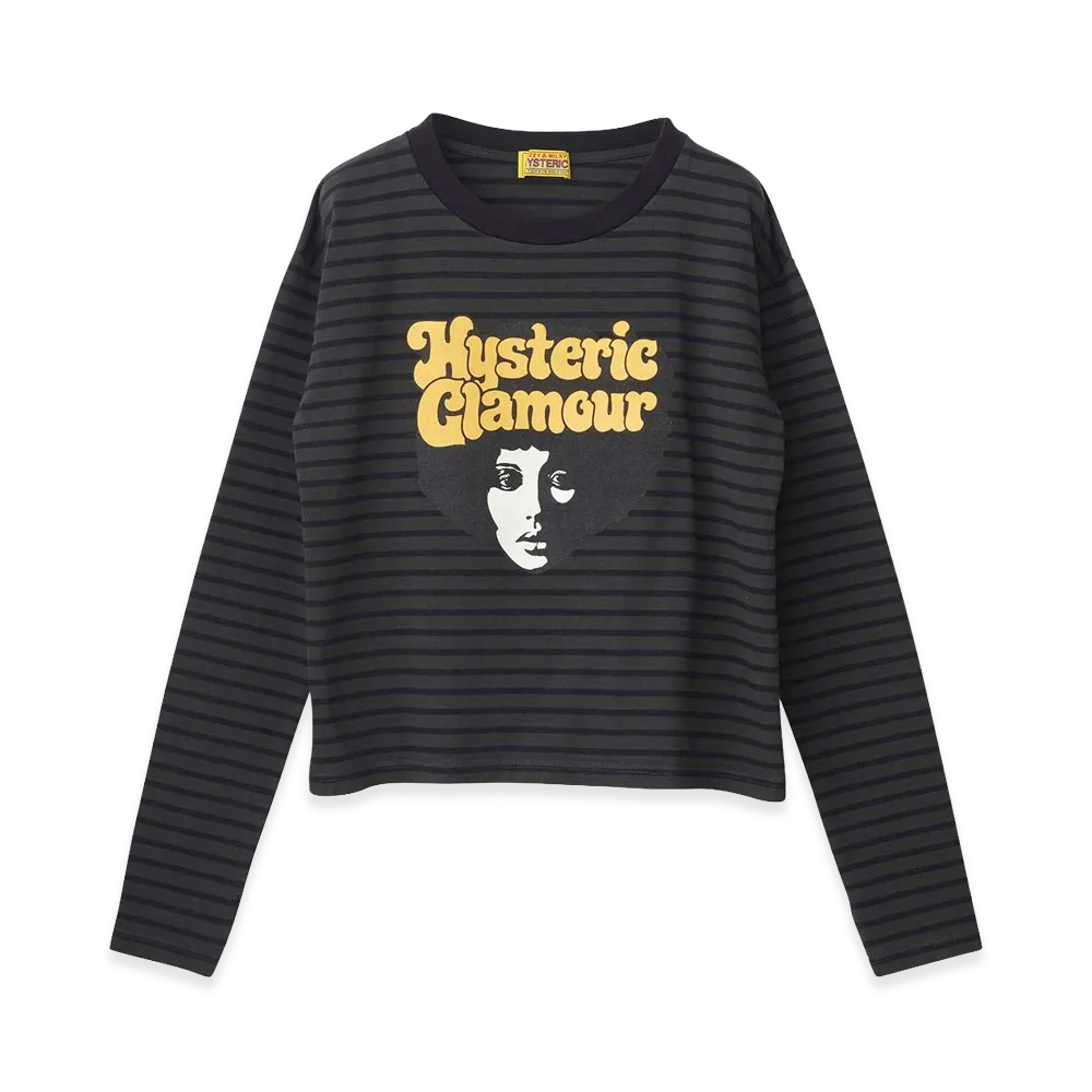 HYSTERIC GLAMOUR Women's Afro Girl Tee "Charcoal Gray"