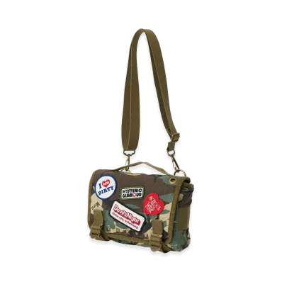 HYSTERIC GLAMOUR Women's Patch Scratch Sacoche "Khaki"