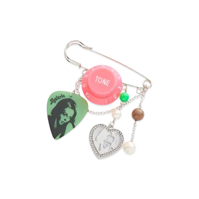 HYSTERIC GLAMOUR Women's Guitar Knob Multi Charm Brooch "Multi"