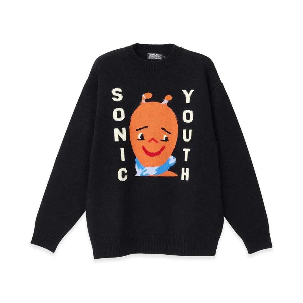 HYSTERIC GLAMOUR Sonic Youth Dirty Intarsia Sweater "Black"