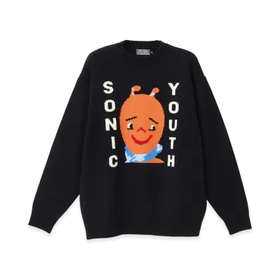 HYSTERIC GLAMOUR Sonic Youth Dirty Intarsia Sweater "Black"
