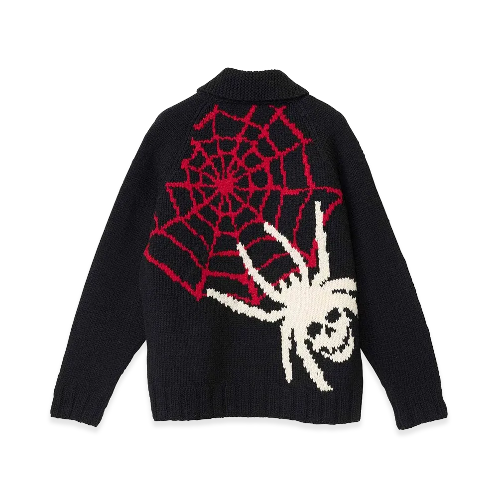HYSTERIC GLAMOUR Hysteric Spider Cowichan Knit "Black"