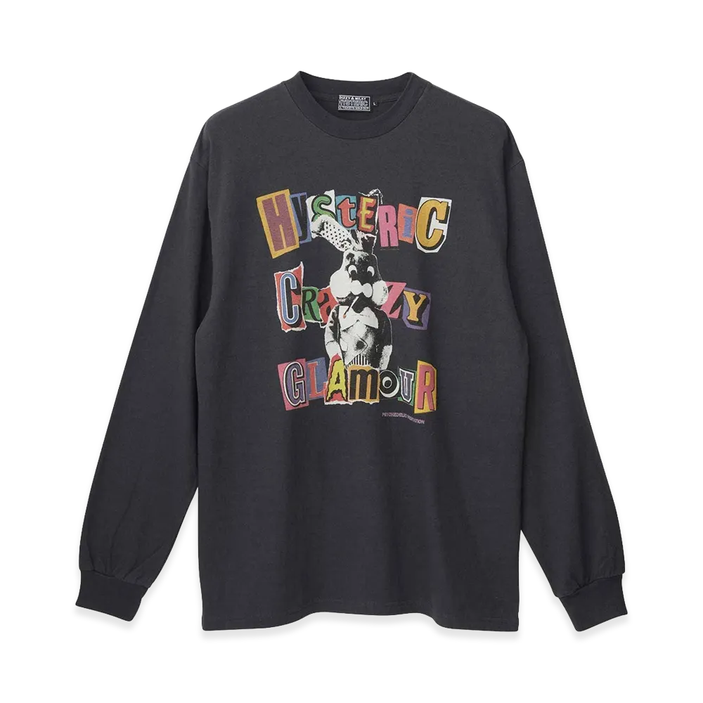 HYSTERIC GLAMOUR Rabbit Affair T-Shirt "Charcoal Grey"