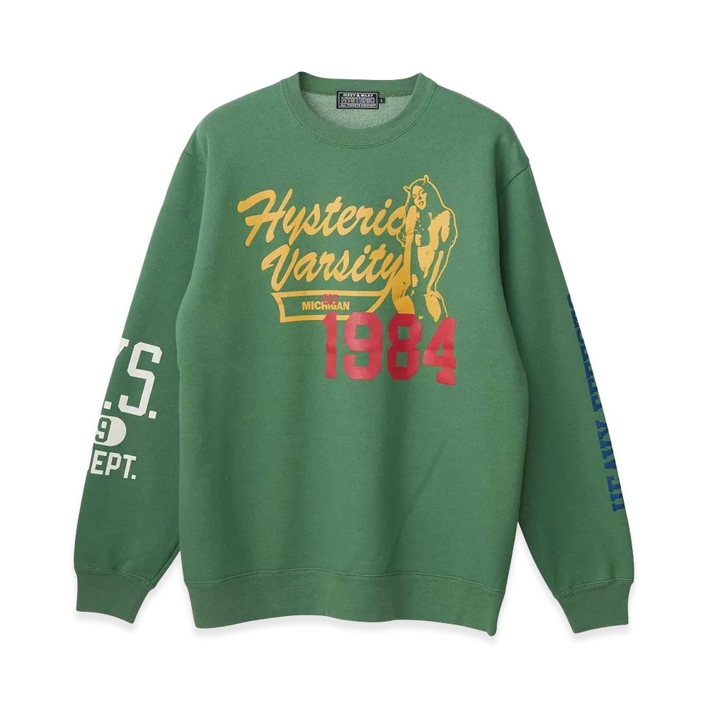 HYSTERIC GLAMOUR Hysteric Varsity Sweatshirt "Green"