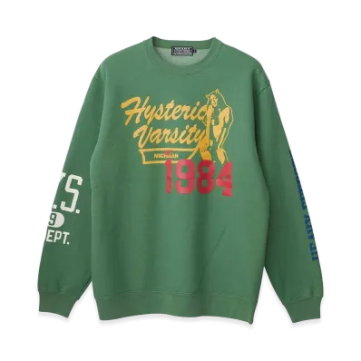 HYSTERIC GLAMOUR Hysteric Varsity Sweatshirt "Green"