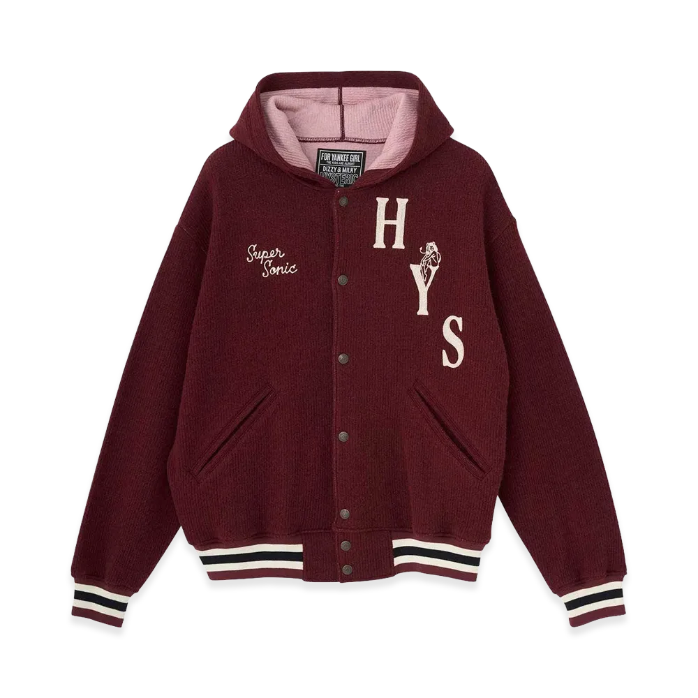 HYSTERIC GLAMOUR Evil Sound Embroidered Hoodie "Red"