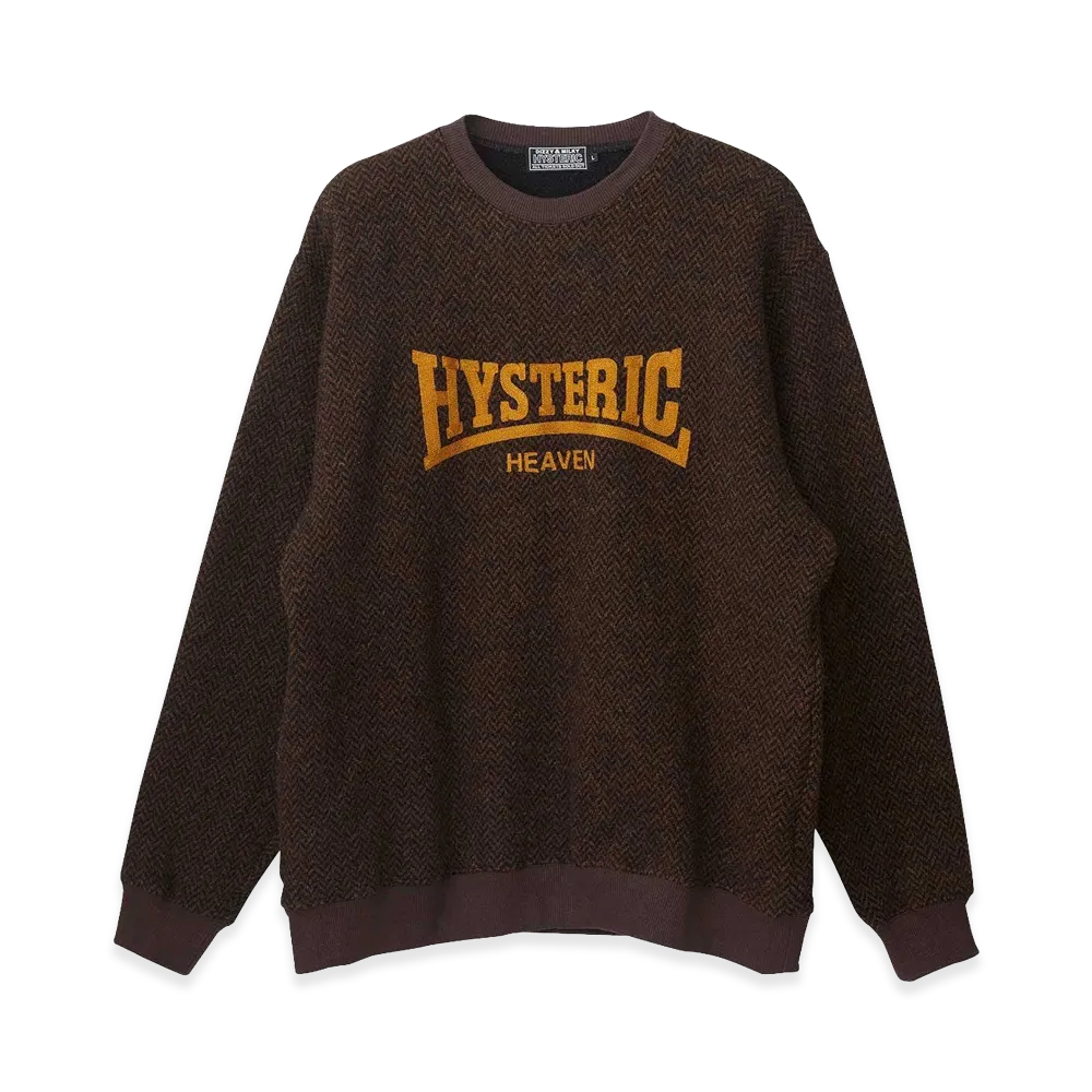 HYSTERIC GLAMOUR Hysteric Sports Logo Embroidered Sweatshirt "Brown"