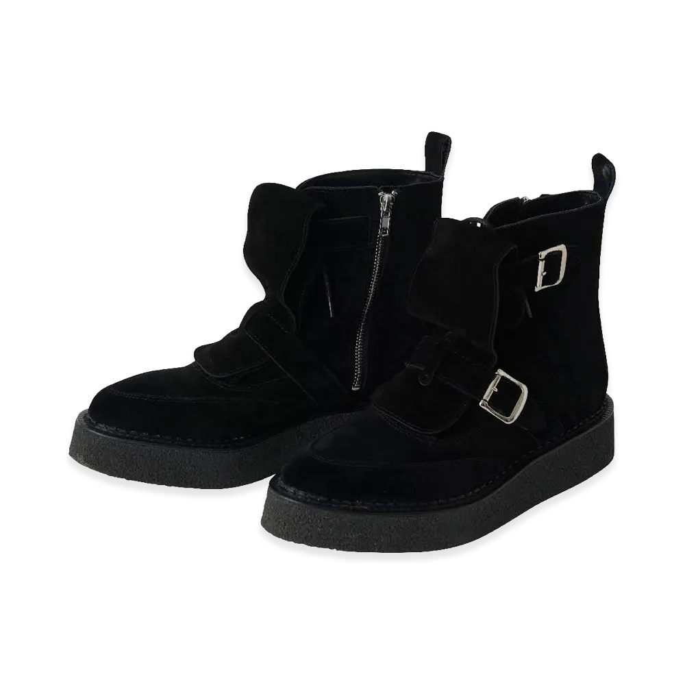 HYSTERIC GLAMOUR W-Strap Creeper Boots "Black"
