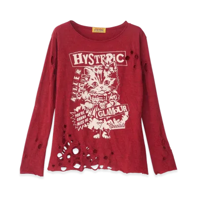 HYSTERIC GLAMOUR Women's Punk Queen T-Shirt "Red"