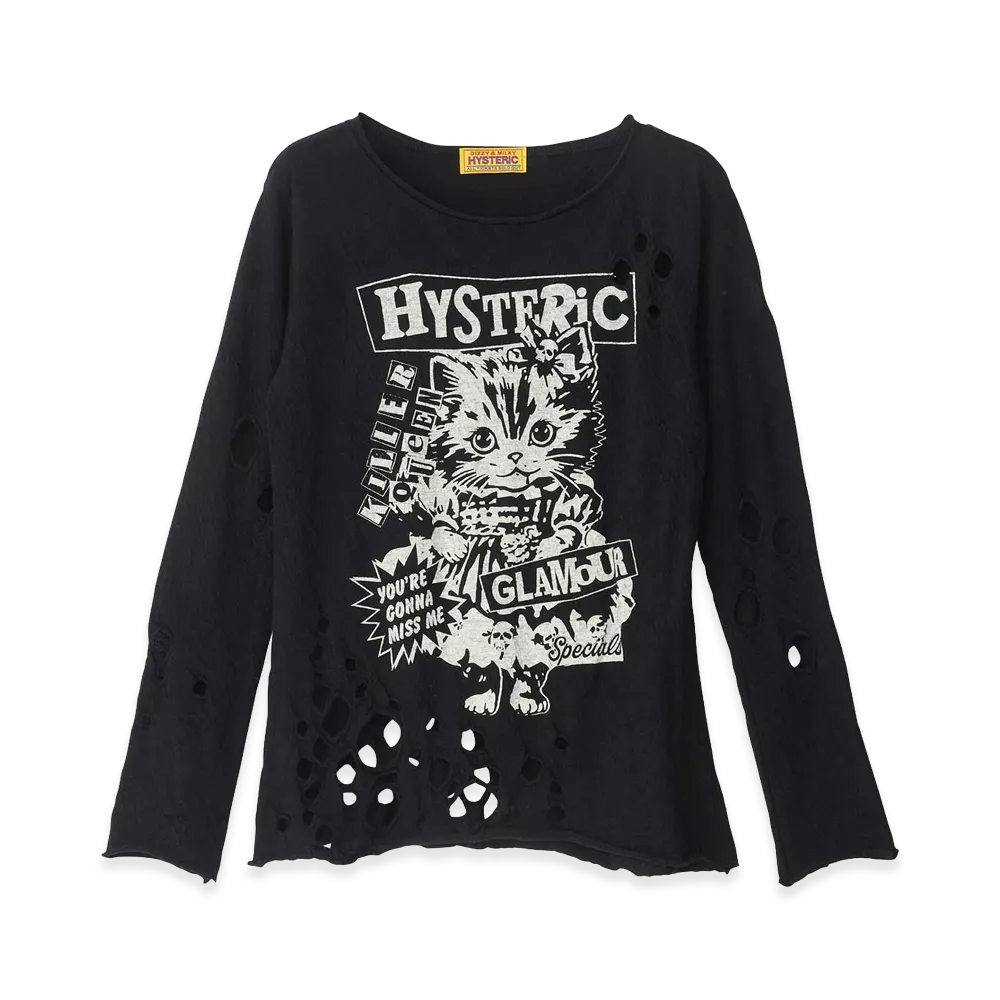 HYSTERIC GLAMOUR Women's Punk Queen T-Shirt "Black"