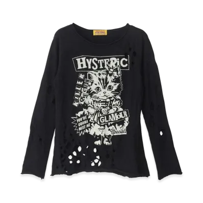 HYSTERIC GLAMOUR Women's Punk Queen T-Shirt "Black"