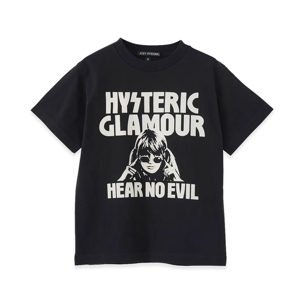 HYSTERIC GLAMOUR Kids Hear No Evil T-Shirt "Black"