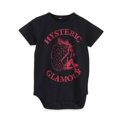 HYSTERIC GLAMOUR Kids Strawberry Freak Romper "Black"