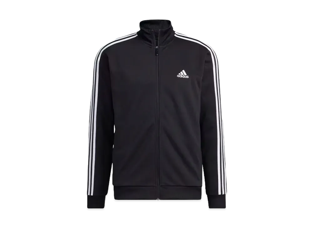 adidas Three Stripes Double Knit Track Top "Black/White"
