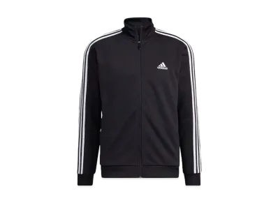 adidas Three Stripes Double Knit Track Top "Black/White"