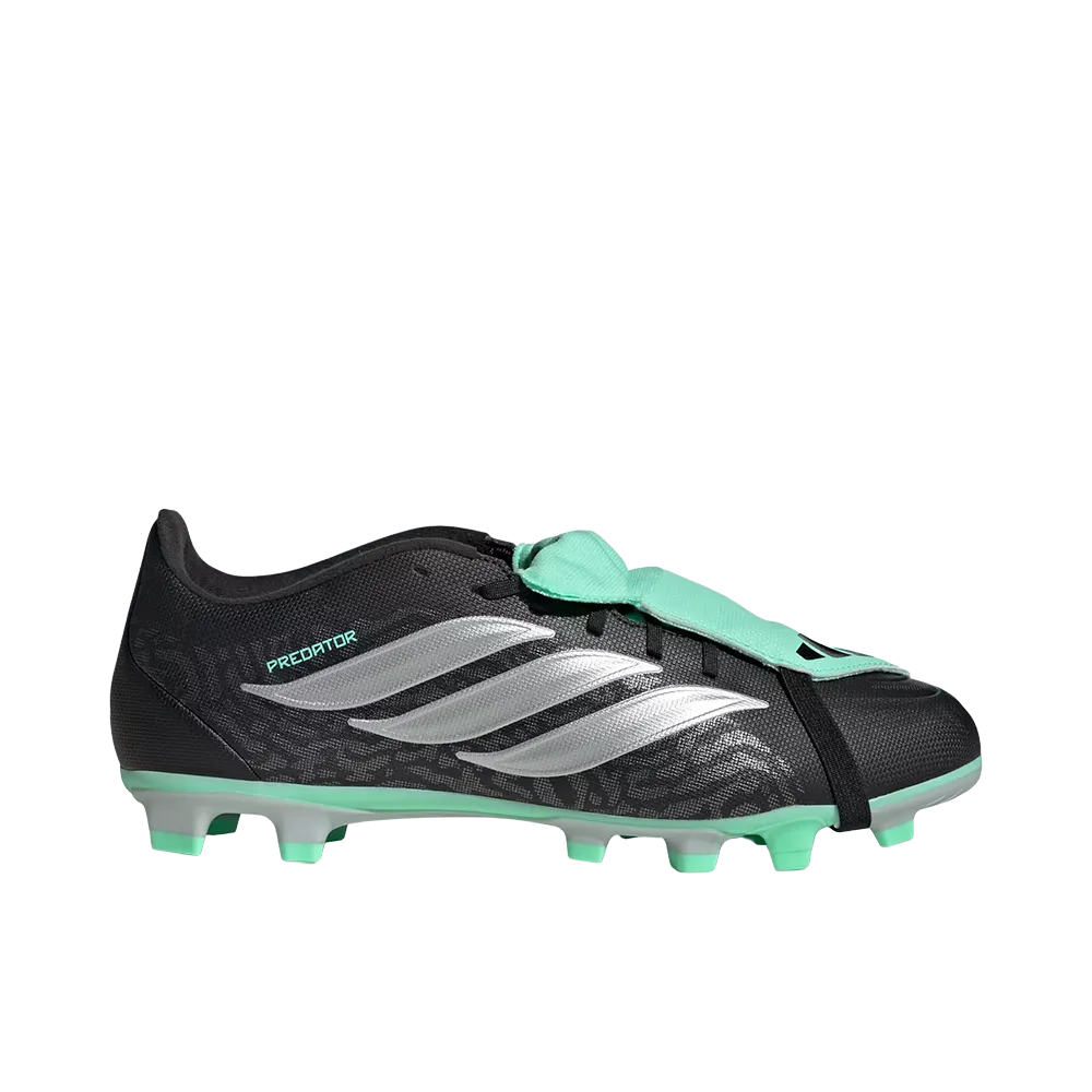 adidas Predator Club Fold-Over Tongue FG "Core Black/Silver Metallic"