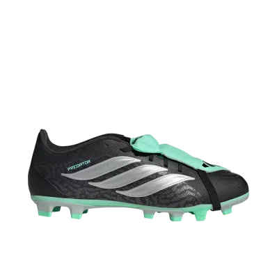 adidas Predator Club Fold-Over Tongue FG "Core Black/Silver Metallic"