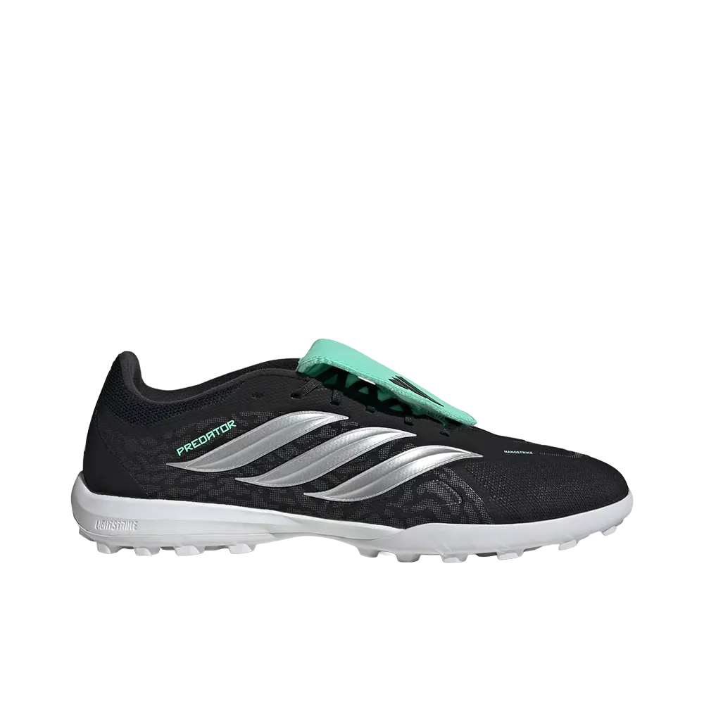 adidas Predator League Fold-Over TF "Core Black/Silver Metallic"