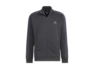 adidas Three Stripes Double Knit Track Top "Carbon/VIolet"