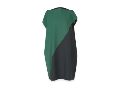 132 5. ISSEY MIYAKE Flat T Bi Color "Viridian/Navy"