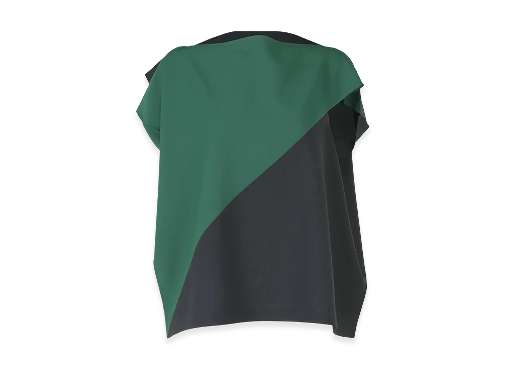 132 5. ISSEY MIYAKE Flat T Bi Color "Viridian/Navy"