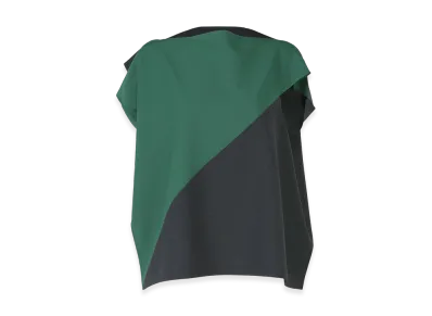 132 5. ISSEY MIYAKE Flat T Bi Color "Viridian/Navy"