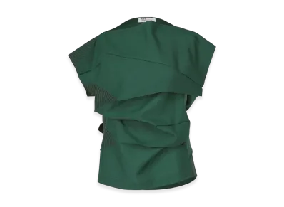 132 5. ISSEY MIYAKE Fold Ramie Print "Viridian"