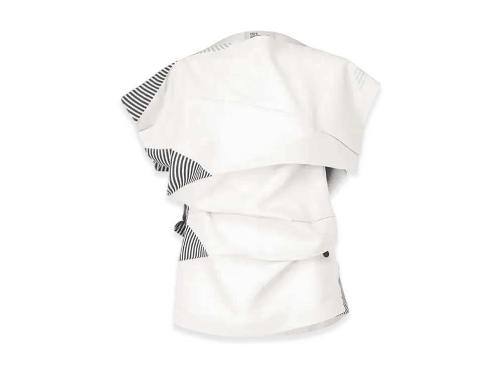 132 5. ISSEY MIYAKE Fold Ramie Print "White"