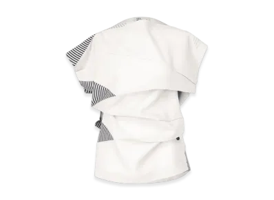 132 5. ISSEY MIYAKE Fold Ramie Print "White"