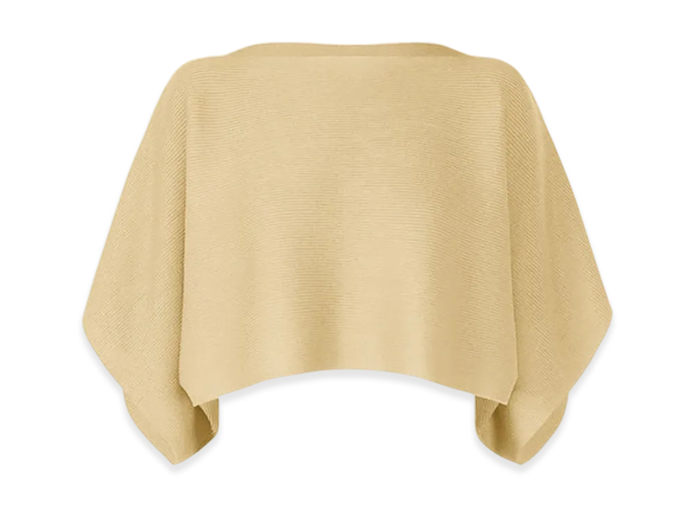 132 5. ISSEY MIYAKE Flat Rib Knit 2 "Cream Beige"