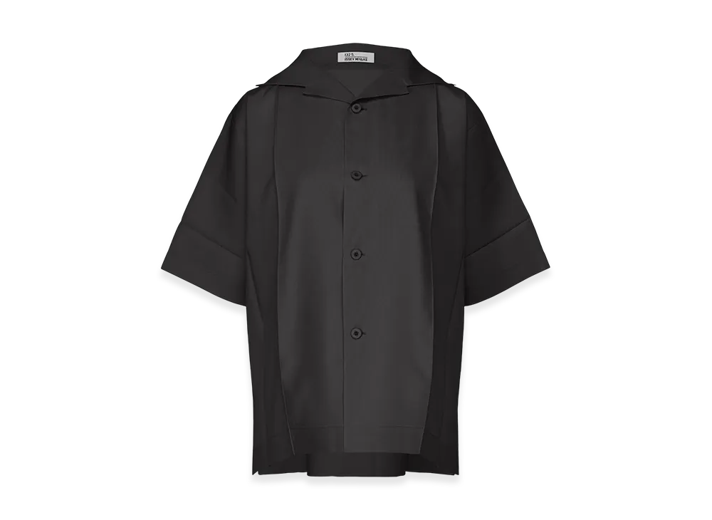 132 5. ISSEY MIYAKE Flat Shirts "Black"