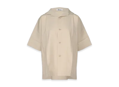 132 5. ISSEY MIYAKE Flat Shirts "Light Beige"