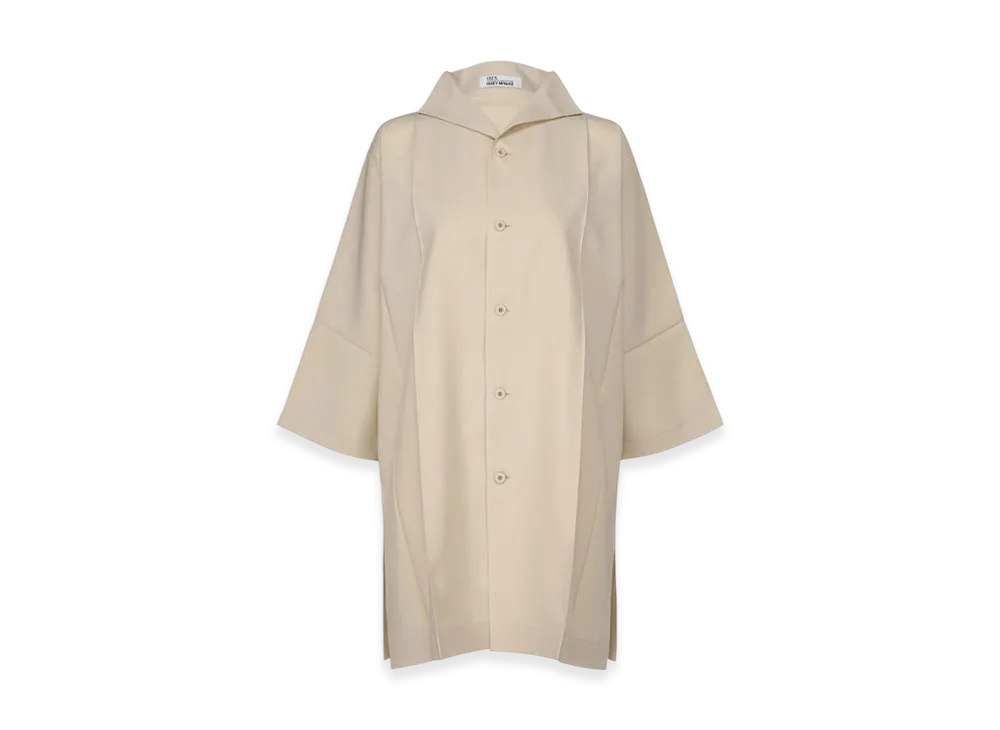 132 5. ISSEY MIYAKE Flat Shirts "Light Beige"