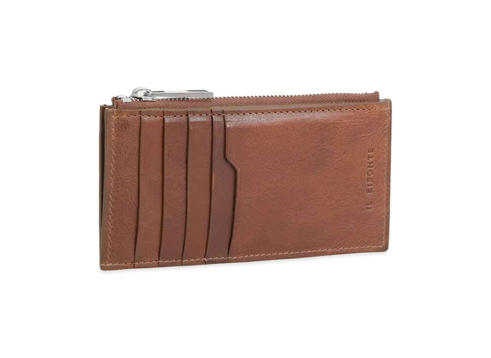 IL BISONTE Women's Card Case "Brown"