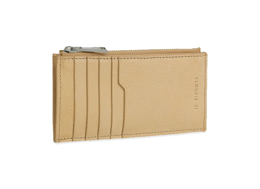 IL BISONTE Women's Card Case "Beige"