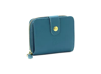 IL BISONTE Compact Wallet "Blue Denim"
