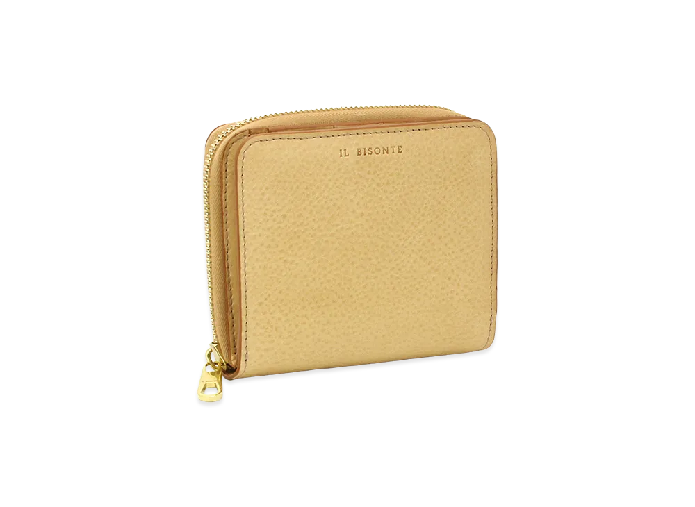 IL BISONTE Mediterranea Round Zip Wallet "Natural"