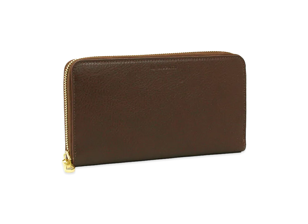 IL BISONTE Mediterranea Round Zip Long Wallet "Marrone"