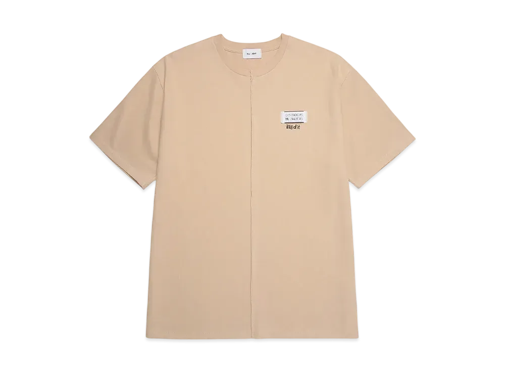 ILLEDIT Half Cutting T-Shirt "Beige"
