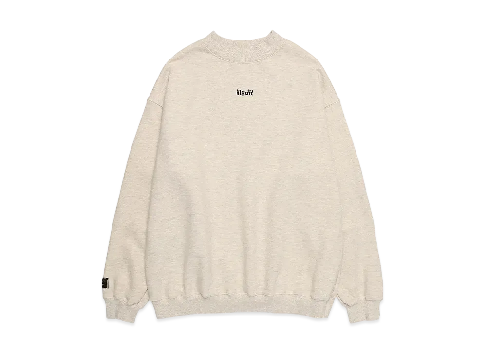 ILLEDIT Halfneck Rib Sweatshirt "Melange Grey"