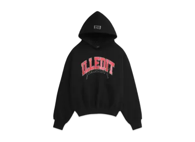 ILLEDIT Illedit Arch Logo Crop Hoodie "Black Red"