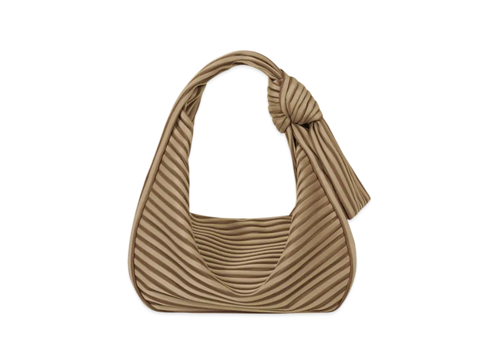 ISSEY MIYAKE Linear Knit Bag-56 "Greige"