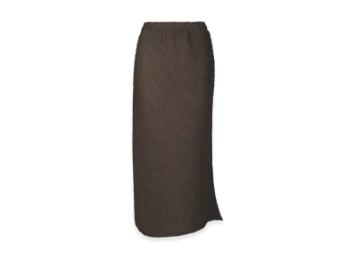 ISSEY MIYAKE Sheer Linen Like Pleats "NasuBrown"