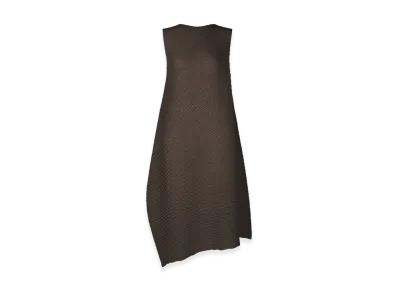 ISSEY MIYAKE Sheer Linen Like Pleats "NasuBrown"